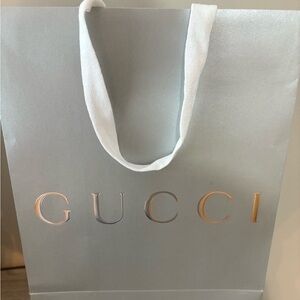 GUCCI Shopping Bag Silver/Gray 14"L x 10"H x 5.5”W Medium Size